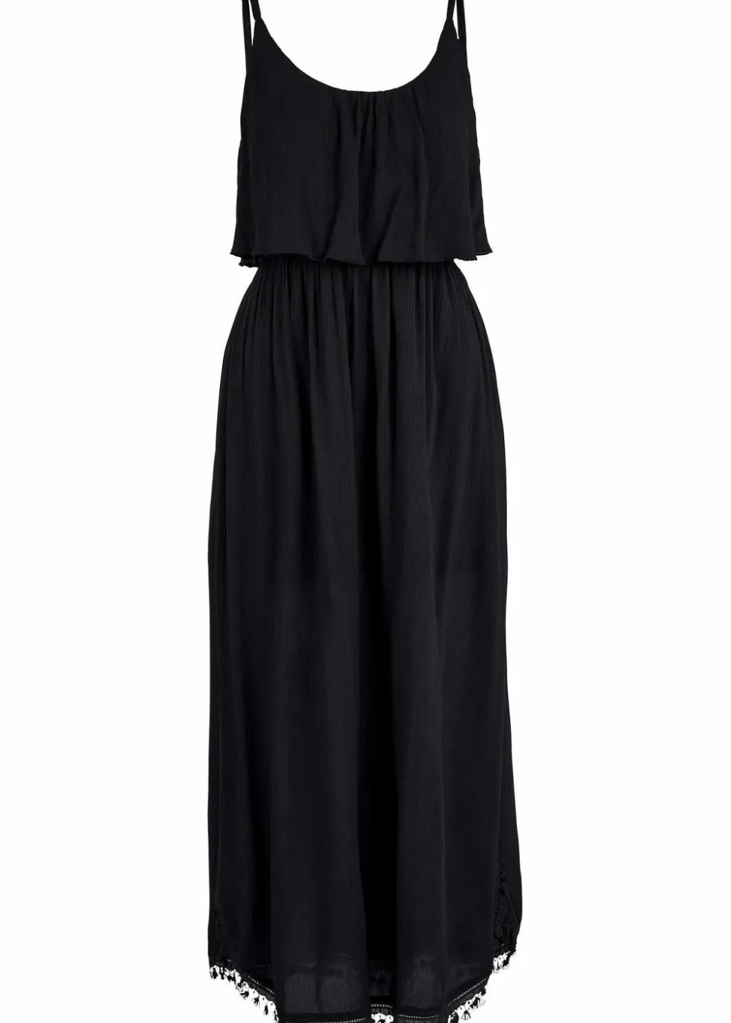 New Maxikleid aus strukturierter Viskose Damen Bekleidung·Pullover & Strickjacken|Kleider