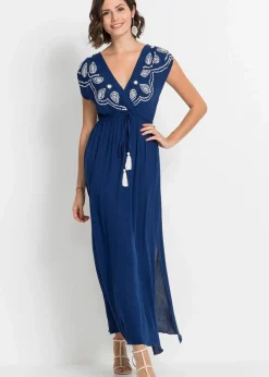 Sale Maxikleid aus Viskose Damen Nachhaltigere Materialien|Bekleidung·Pullover & Strickjacken
