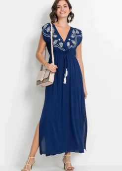 Sale Maxikleid aus Viskose Damen Nachhaltigere Materialien|Bekleidung·Pullover & Strickjacken
