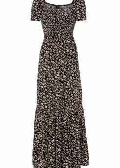 Outlet Maxikleid aus Viskose-Mix Damen Kurzgrößen|Kurzgrößen