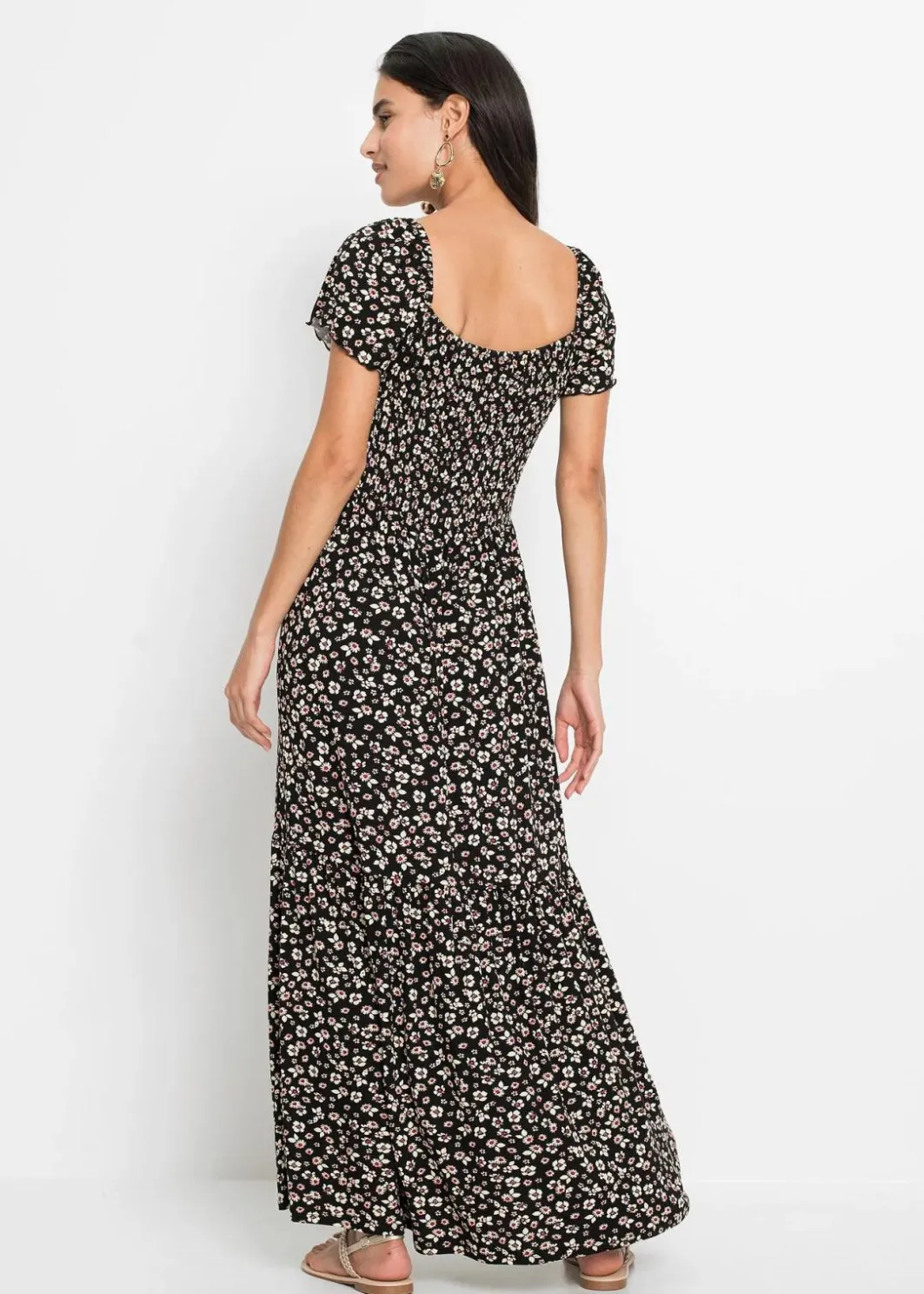 Outlet Maxikleid aus Viskose-Mix Damen Kurzgrößen|Kurzgrößen