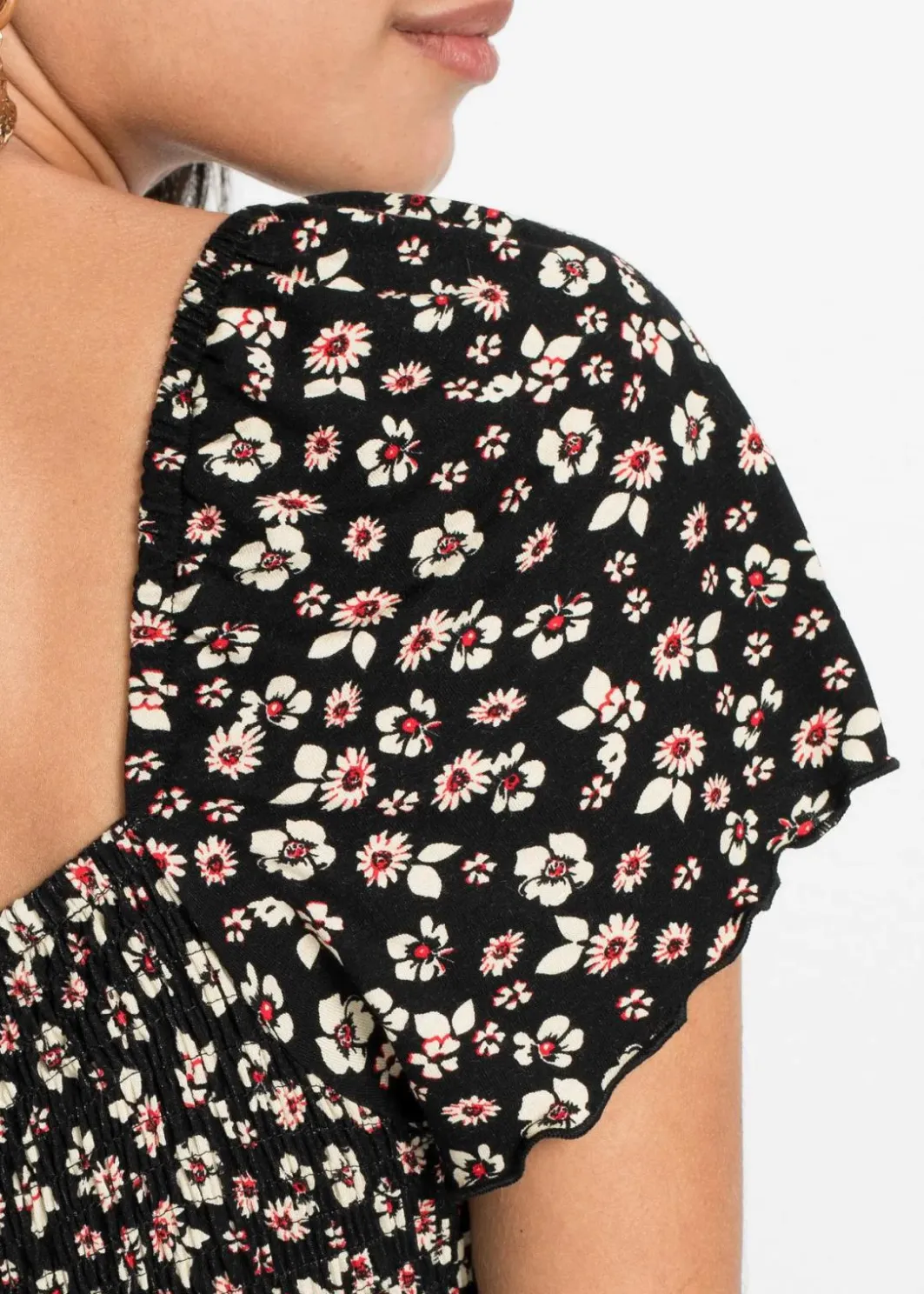 Outlet Maxikleid aus Viskose-Mix Damen Kurzgrößen|Kurzgrößen