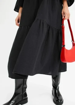 Damen bonprix Bekleidung·Pullover & Strickjacken|Kleider|Maxikleid aus weichem Musselin