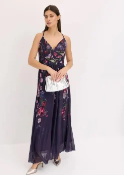 Best Maxikleid aus zartem Tüll mit Trägern Damen Festliche Mode|Kleider