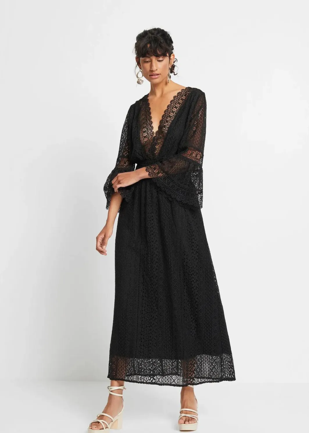 Best Maxikleid in Crochet-Optik Damen Kleider