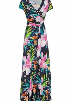 Damen bonprix Kleider|Maxikleid in Wickeloptik