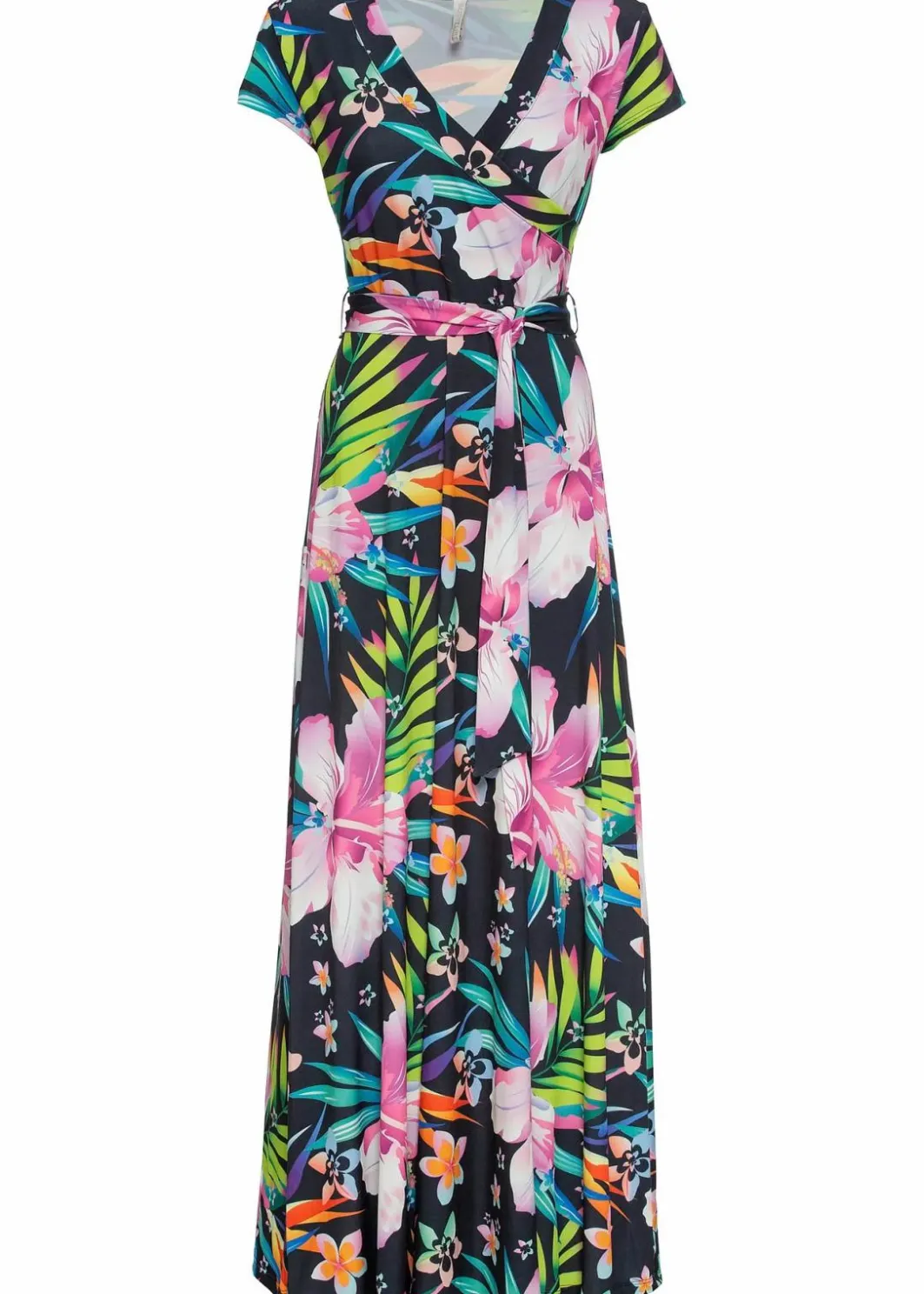 Damen bonprix Kleider|Maxikleid in Wickeloptik