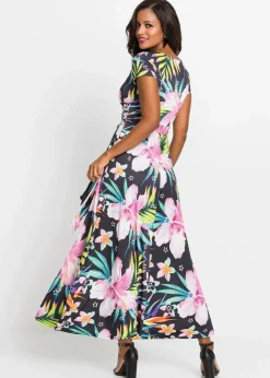 Damen bonprix Kleider|Maxikleid in Wickeloptik