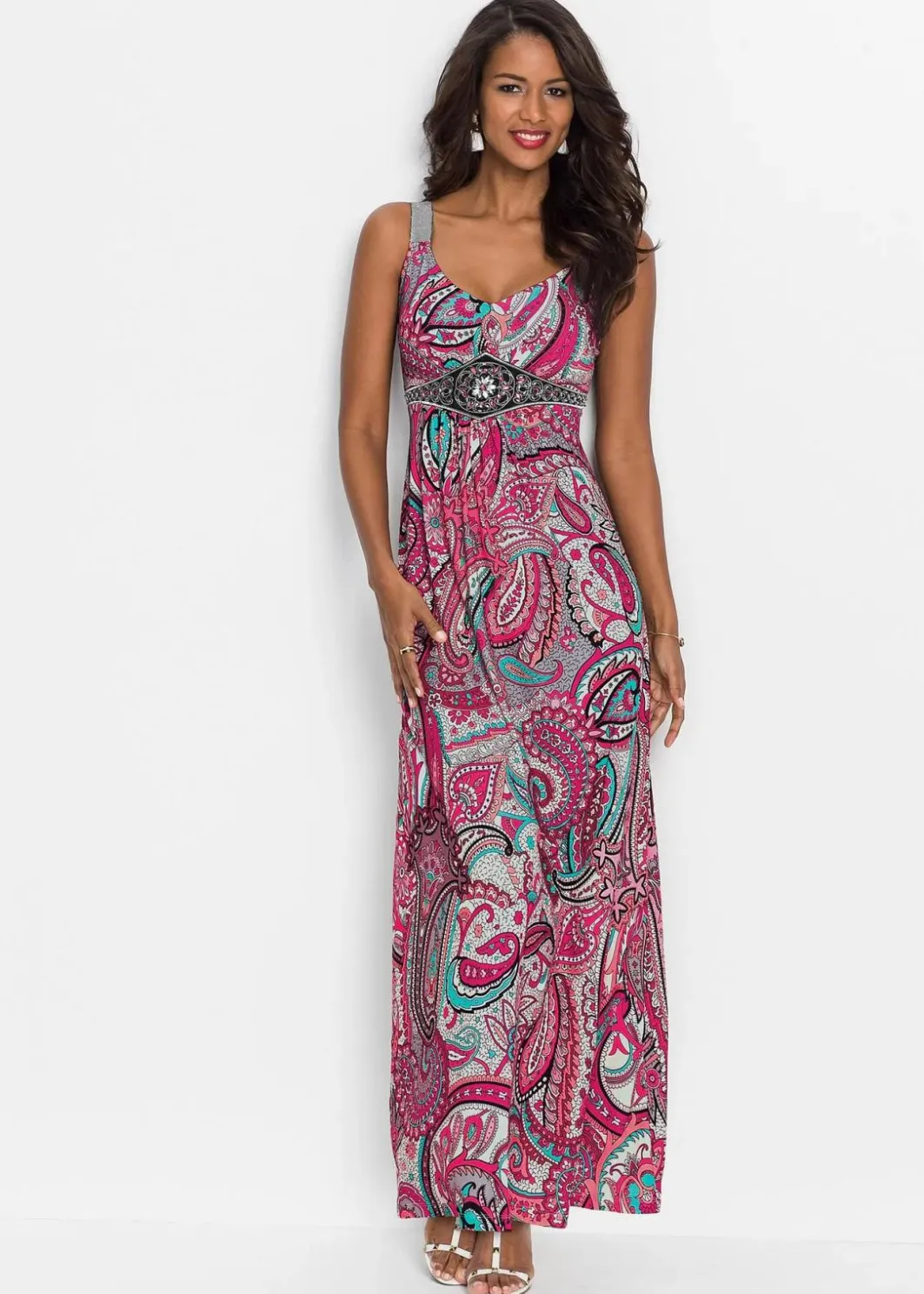 Clearance Maxikleid mit Applikationen Damen Kleider