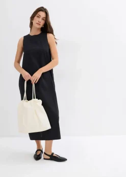 Damen bonprix Kleider|Maxikleid mit Eingriffstaschen aus Viskose-Mix