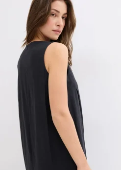 Damen bonprix Kleider|Maxikleid mit Eingriffstaschen aus Viskose-Mix