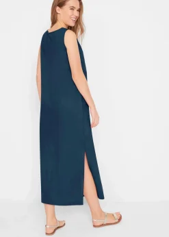 Damen bonprix Bekleidung·Pullover & Strickjacken|Kleider|Maxi-Kleid mit Leinen