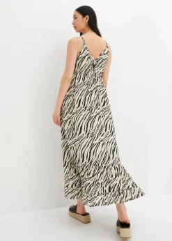 Sale Maxikleid mit Leo-Druck Damen Bekleidung·Pullover & Strickjacken|Kleider