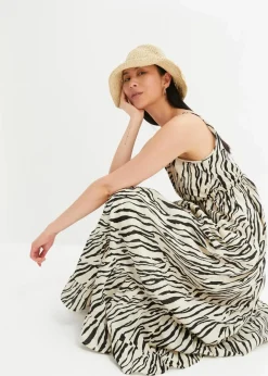 Sale Maxikleid mit Leo-Druck Damen Bekleidung·Pullover & Strickjacken|Kleider