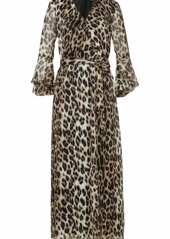 Damen bonprix Kleider|Maxikleid mit Leo-Druck