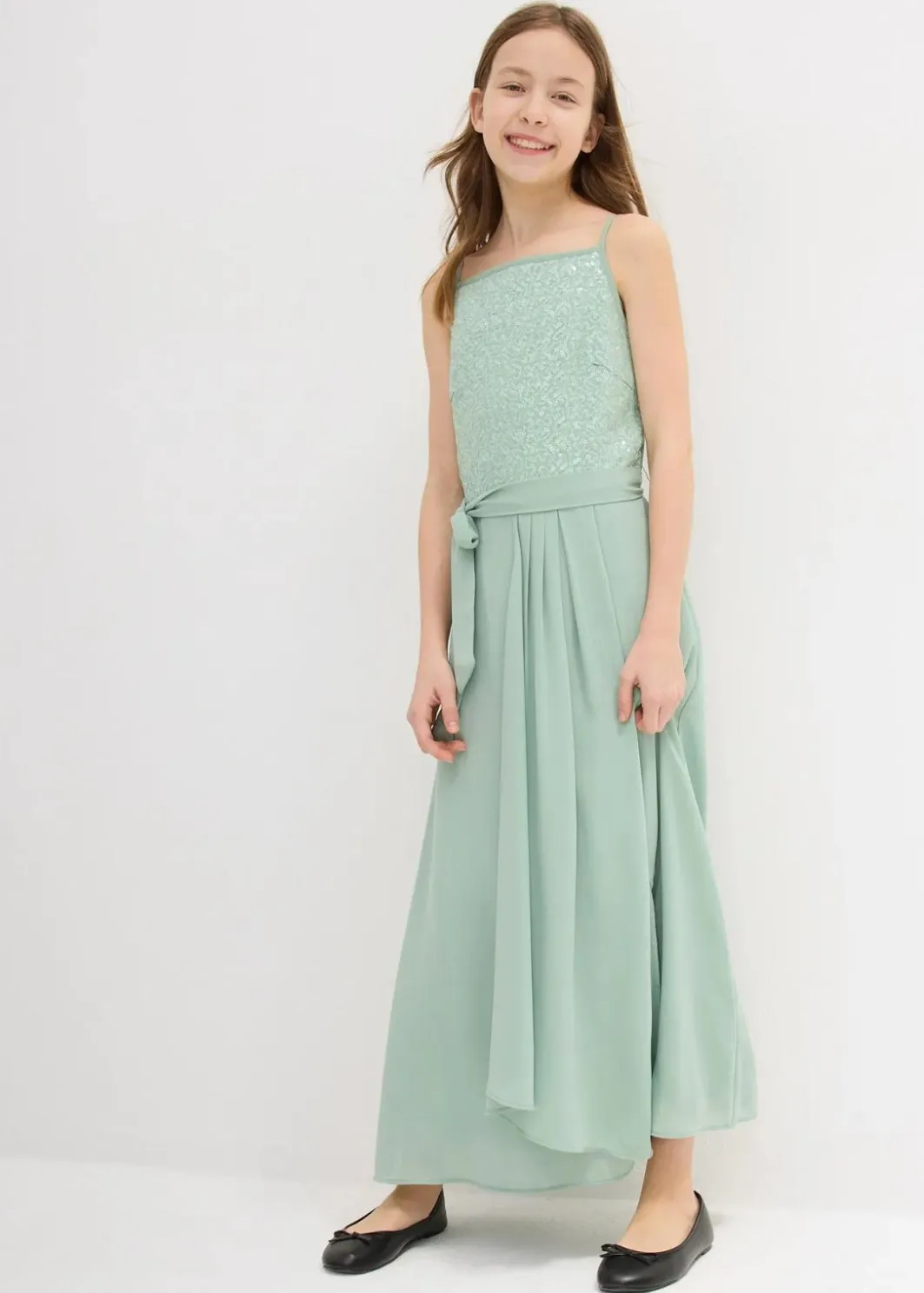 Hot Maxikleid mit Pailletten Kinder Mädchen 9-16 Jahre·Kleider & Jumpsuits|Mädchen 2-8 Jahre·Nachhaltigere Materialien