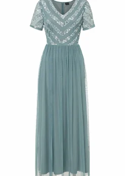 Clearance Maxikleid mit Paillettenstickerei Damen Bekleidung·Pullover & Strickjacken|Festliche Mode