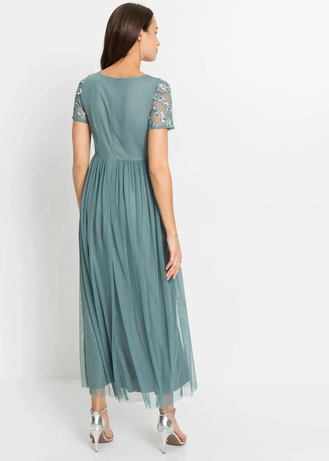 Clearance Maxikleid mit Paillettenstickerei Damen Bekleidung·Pullover & Strickjacken|Festliche Mode
