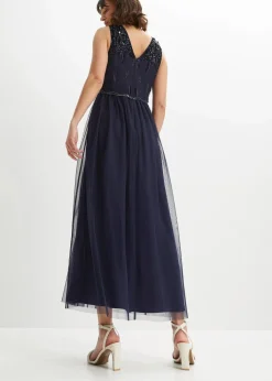Damen bonprix Kleider|Festliche Mode|Maxikleid mit Paillettenstickerei