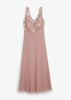 Damen bonprix Festliche Mode|Nachhaltigere Materialien|Maxikleid mit Paillettenstickerei