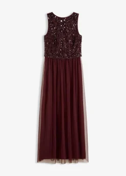 Damen bonprix Kleider|Festliche Mode|Maxikleid mit Paillettenstickerei