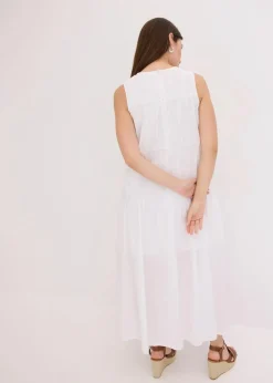 Best Maxikleid mit Raffungen aus Baumwolle Damen Bekleidung·Pullover & Strickjacken|Kleider