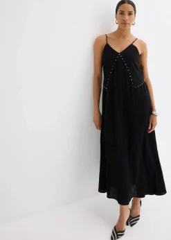 Discount Maxikleid mit Ösen-Verzierung Damen Kleider