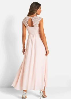Damen bonprix Kleider|Festliche Mode|Maxikleid mit Spitze