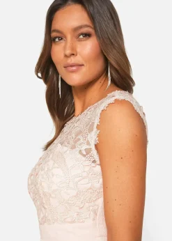 Damen bonprix Kleider|Festliche Mode|Maxikleid mit Spitze