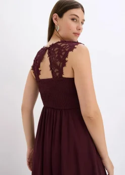Damen bonprix Kleider|Festliche Mode|Maxikleid mit Spitze