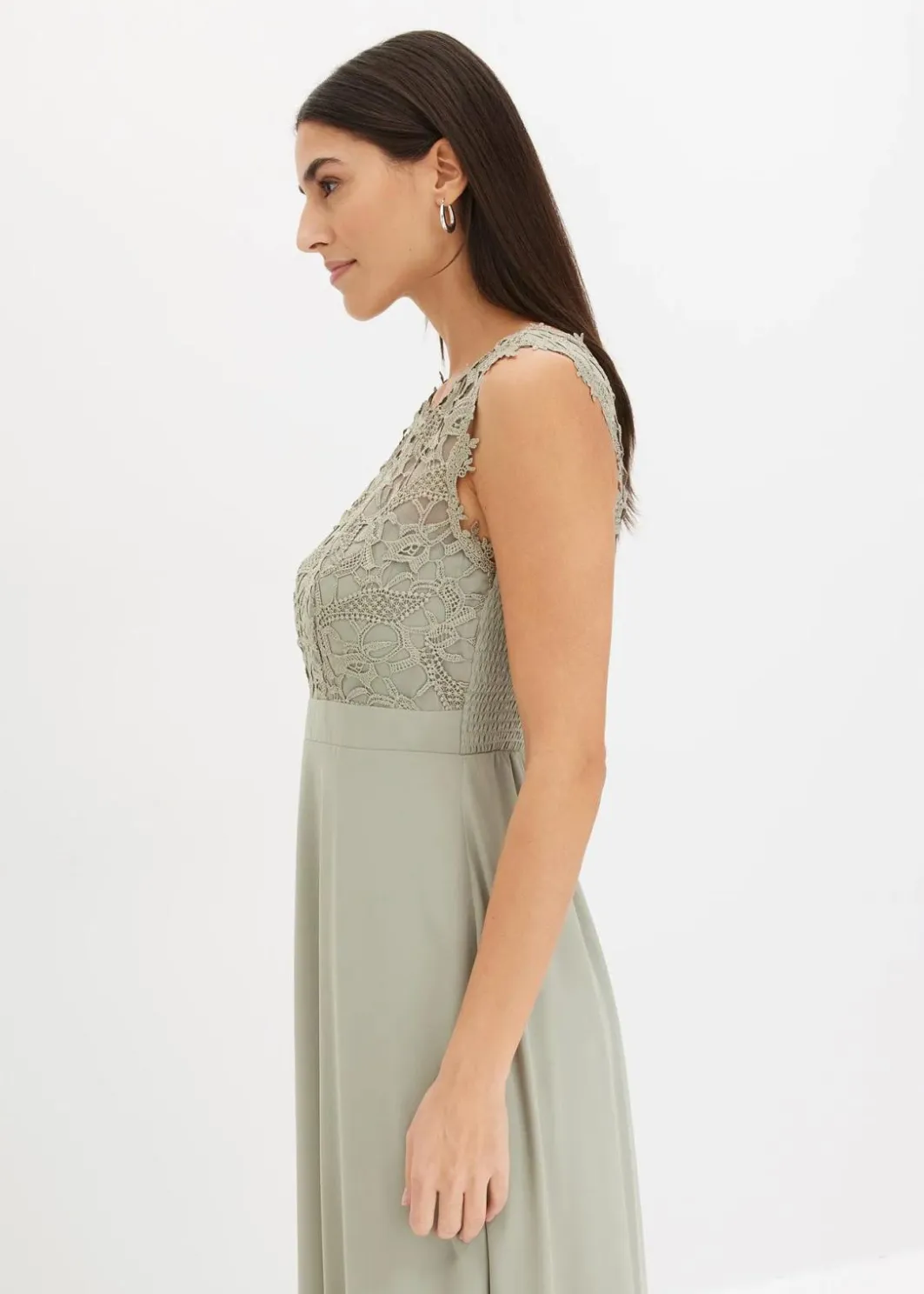 Damen bonprix Kleider|Festliche Mode|Maxikleid mit Spitze