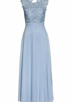 Damen bonprix Kleider|Festliche Mode|Maxikleid mit Spitze