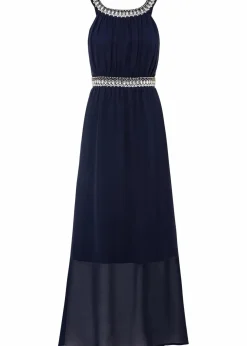 Damen bonprix Festliche Mode|Nachhaltigere Materialien|Maxikleid mit Strassstein-Applikation