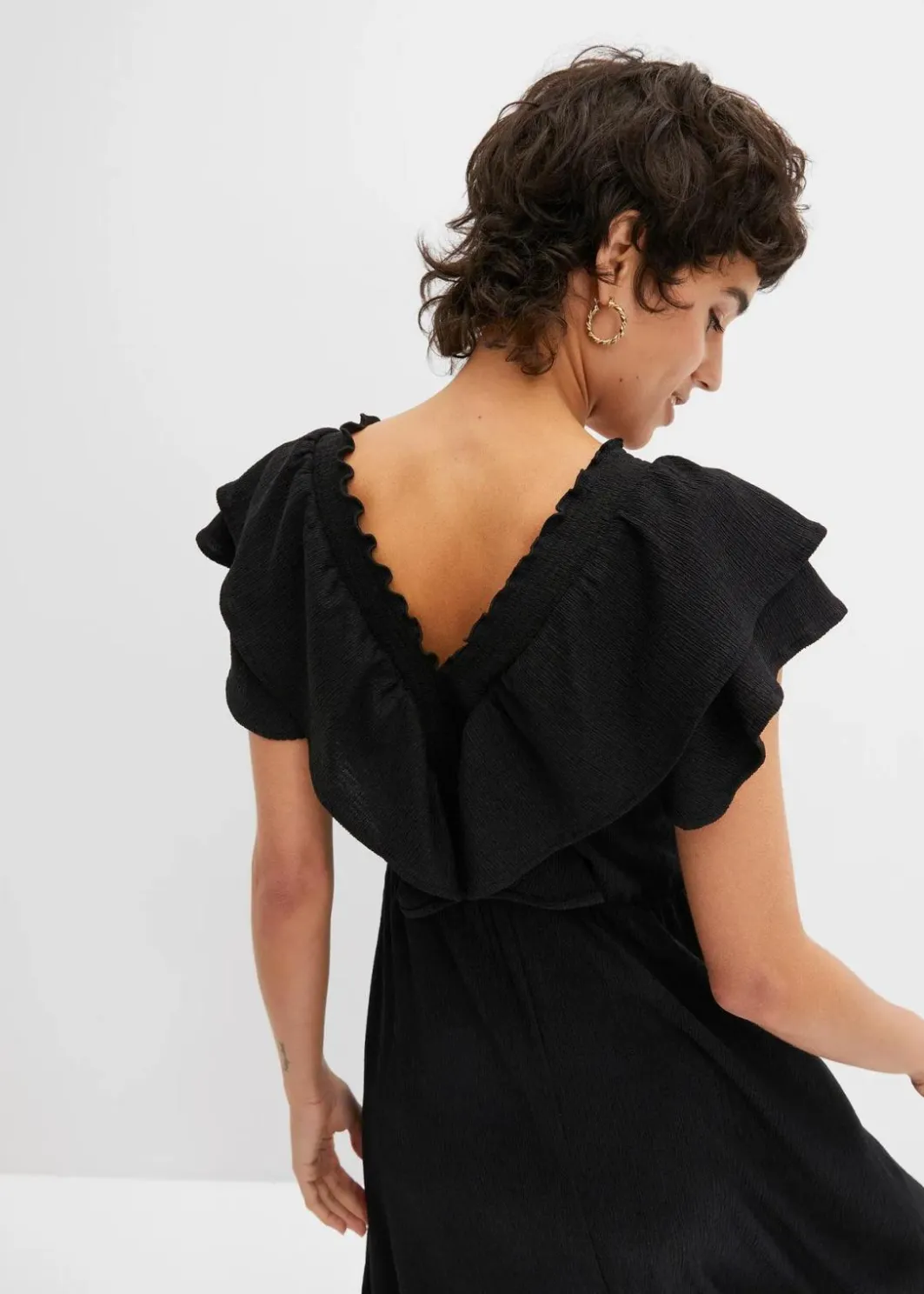 Damen bonprix Kleider|Maxikleid mit Volant