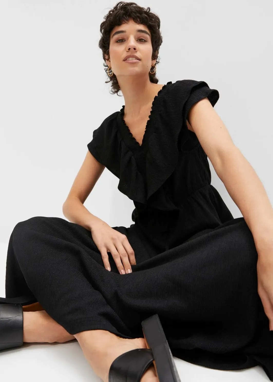 Damen bonprix Kleider|Maxikleid mit Volant