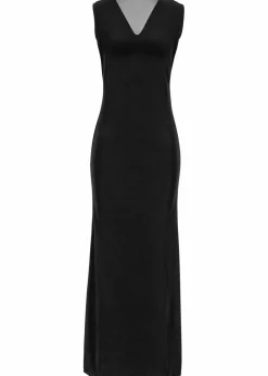 Damen bonprix Kleider|Festliche Mode|Maxikleid Strasssteinen am Rückenausschnitt