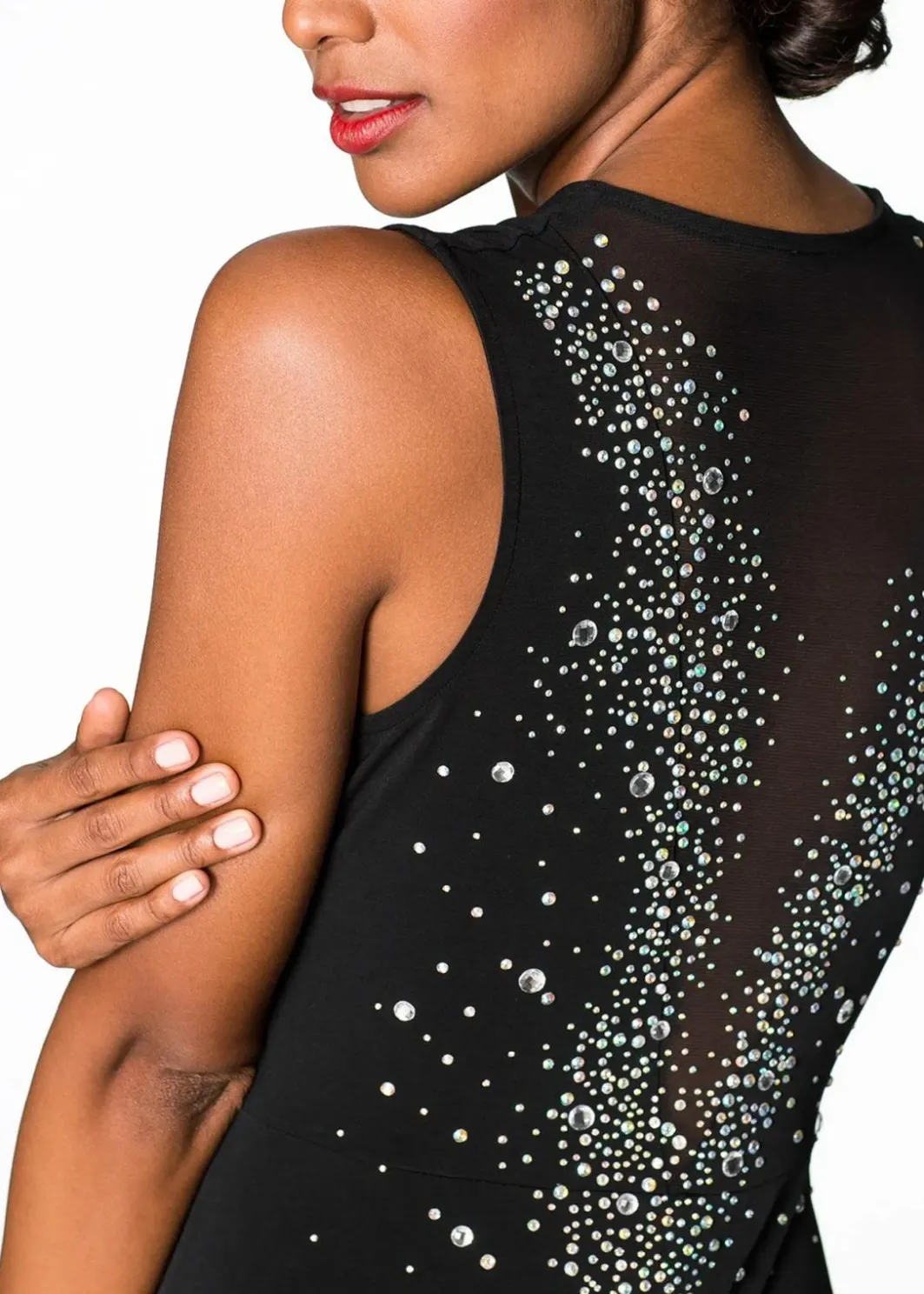 Damen bonprix Kleider|Festliche Mode|Maxikleid Strasssteinen am Rückenausschnitt