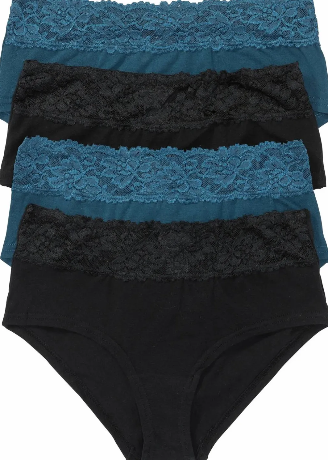 Damen bonprix Wäsche·Baumwollunterwäsche|Wäsche·Höschen|Maxipanty (4er Pack)