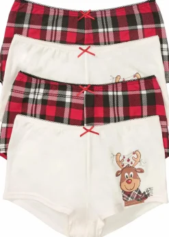 Damen bonprix Wäsche·Baumwollunterwäsche|Wäsche·Höschen|Maxipanty mit Baumwolle (4er Pack)