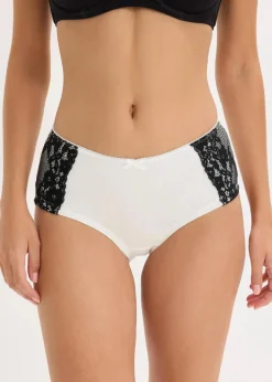 Damen bonprix Wäsche·Höschen|Nachhaltigere Materialien|Maxipanty mit Bio-Baumwolle (4er Pack)