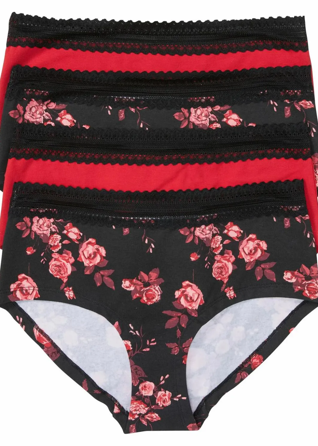 Damen bonprix Wäsche·Baumwollunterwäsche|Wäsche·Höschen|Maxipanty mit Bio-Baumwolle (4er Pack)