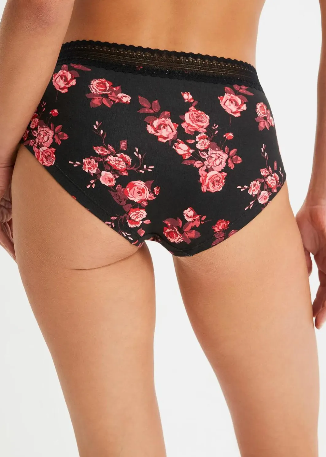 Damen bonprix Wäsche·Baumwollunterwäsche|Wäsche·Höschen|Maxipanty mit Bio-Baumwolle (4er Pack)