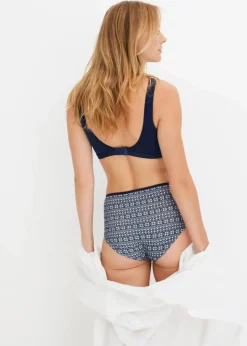 Damen bonprix Wäsche·Baumwollunterwäsche|Wäsche·Höschen|Maxipanty mit Bio-Baumwolle (4er Pack)