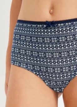 Damen bonprix Wäsche·Baumwollunterwäsche|Wäsche·Höschen|Maxipanty mit Bio-Baumwolle (4er Pack)