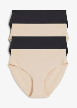 Damen bonprix Wäsche·Höschen|Nachhaltigere Materialien|Maxipanty ohne sichtbare Abdrücke aus Microfaser (4er Pack)