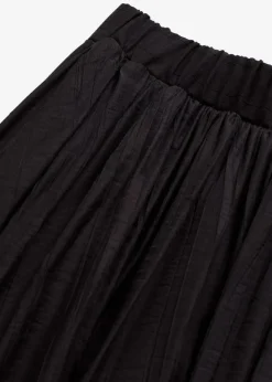 Damen bonprix Röcke|Bekleidung·Sportbekleidung|Maxirock aus strukturiertem Crinkle
