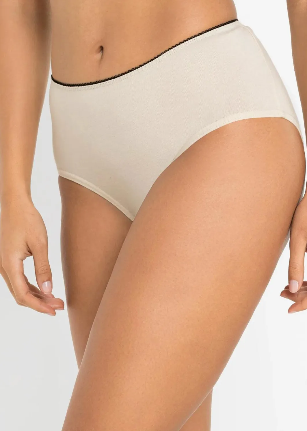 Damen bonprix Höschen|Baumwollunterwäsche|Maxislip (5er Pack)