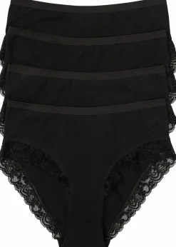 Maxislip (4er Pack) Damen Wäsche·Höschen|Wäsche·Baumwollunterwäsche