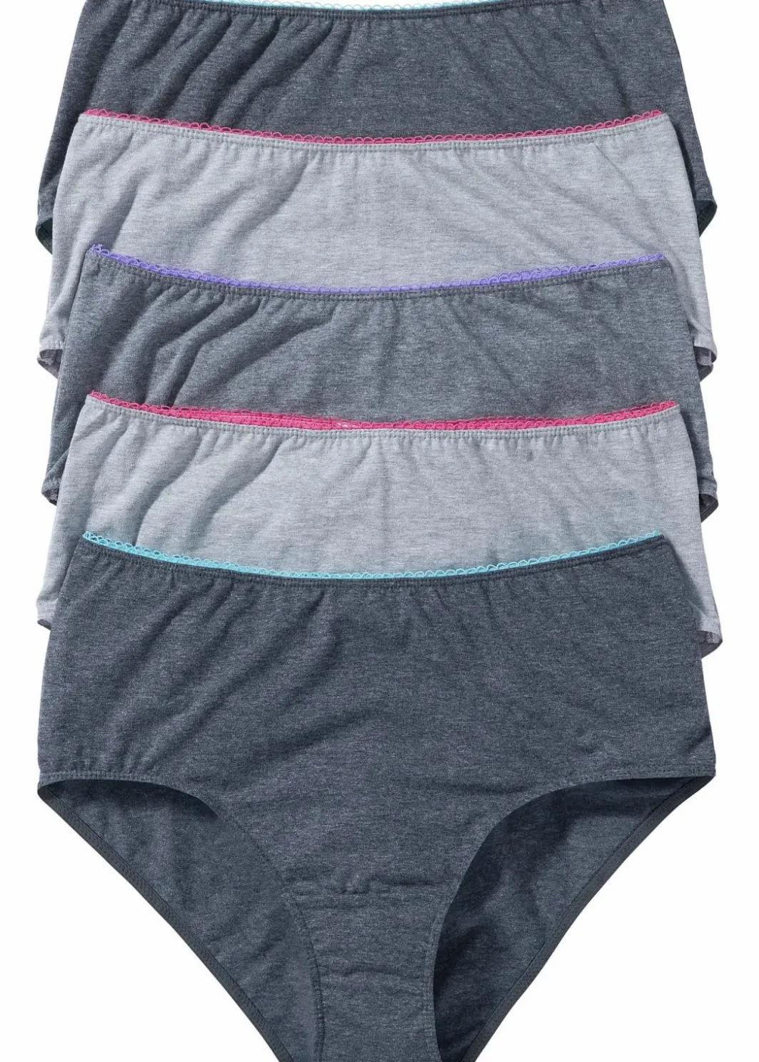 Damen bonprix Wäsche·Baumwollunterwäsche|Wäsche·Höschen|Maxislip (5er Pack)