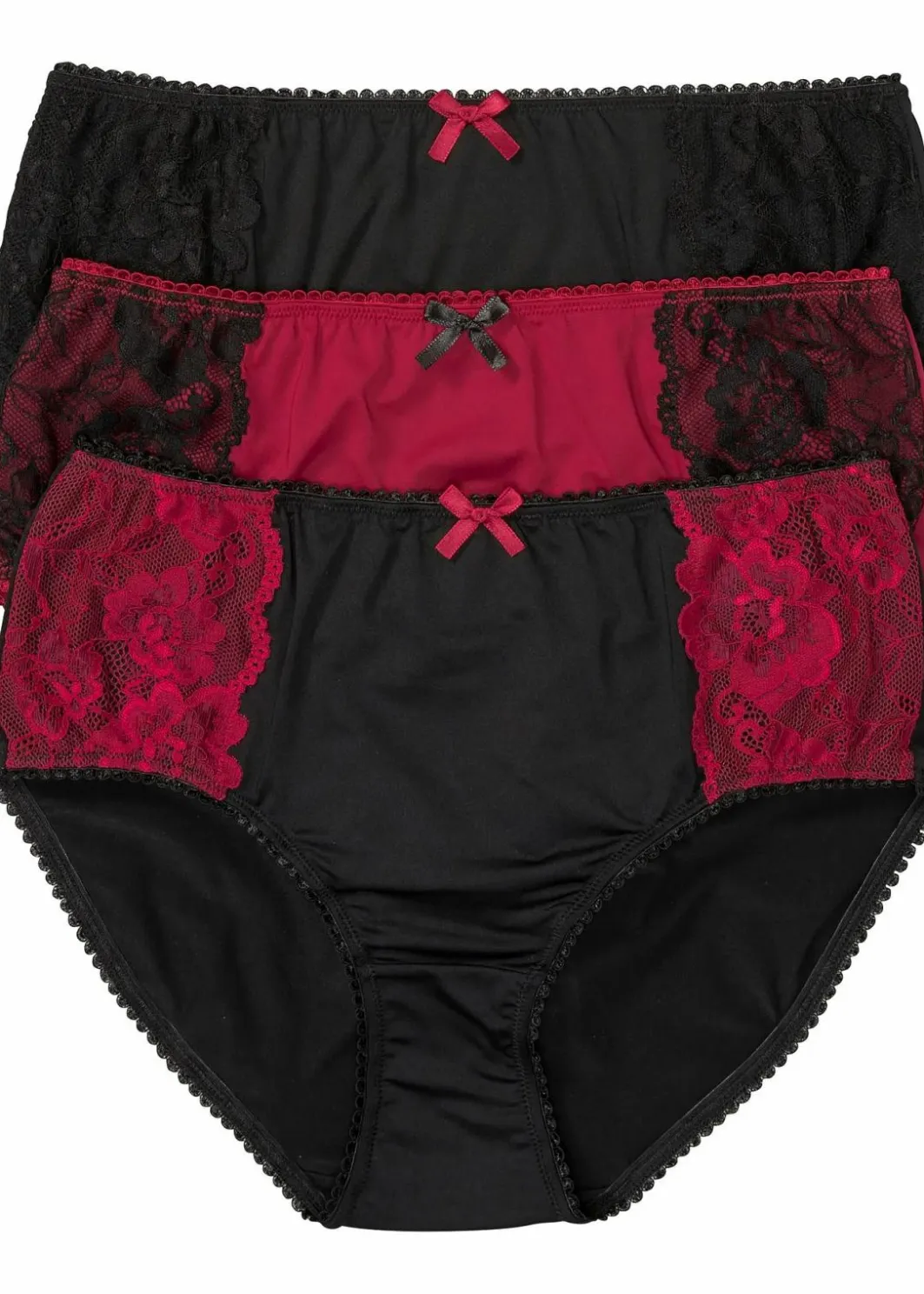 Damen bonprix Wäsche·Höschen|Höschen|Maxislip Microfaser (3er Pack)